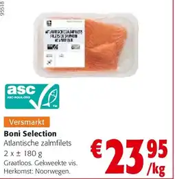 Colruyt Boni Selection Atlantische zalmfilets 2 x ± 180 g aanbieding