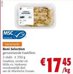 Colruyt Boni Selection gemarineerde heekfilets 2 stuks ± 250 g aanbieding