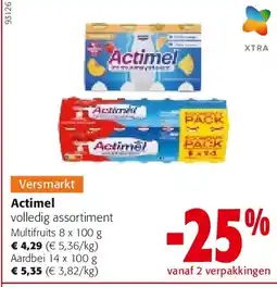 Colruyt Actimel Multifruits 8 x 100 g aanbieding