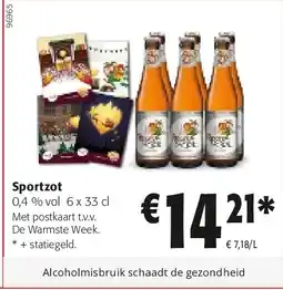Colruyt Sportzot 0,4 % vol 6 x 33 cl aanbieding
