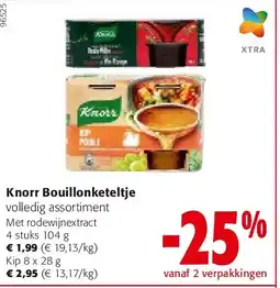 Colruyt Knorr Bouillonketeltje Met rodewijnextract 4 stuks 104 g aanbieding