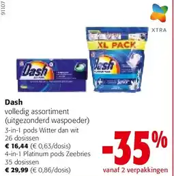 Colruyt Dash 3-in-1 pods Witter dan wit 26 dosissen aanbieding