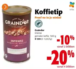 Colruyt Graindor Intense gemalen koffie 500 g aanbieding