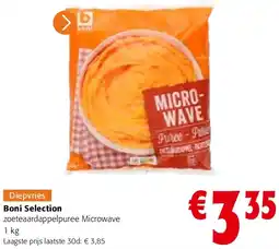 Colruyt Boni Selection zoeteaardappelpuree Microwave 1 kg aanbieding