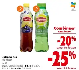Colruyt Lipton Ice Tea alle flessen 50 c aanbieding