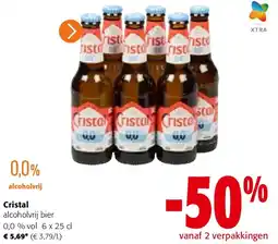 Colruyt Cristal alcoholvrij bier 0,0 % vol 6 x 25 cl aanbieding