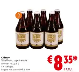 Colruyt Chimay Tripel blond trappistenbier 8 % vol 6 x 33 cl aanbieding
