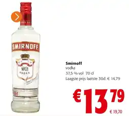 Colruyt Smirnoff vodka 37,5 % vol 70 cl aanbieding