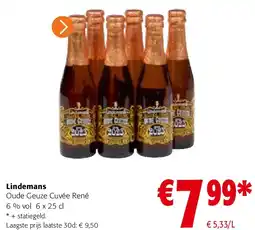 Colruyt Lindemans Oude Geuze Cuvée René aanbieding