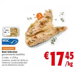 Colruyt Boni Selection gemarineerde heekfilets aanbieding