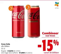 Colruyt Coca-Cola alle blikken 33 cl aanbieding