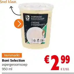 Colruyt Boni Selection aspergeroomsoep 950 ml aanbieding