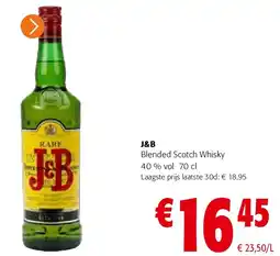 Colruyt J&B Blended Scotch Whisky 40 % vol 70 cl aanbieding