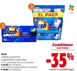 Colruyt Dash 3-in-1 pods Witter dan wit 26 dosissen aanbieding