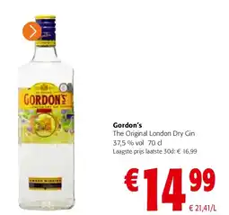 Colruyt Gordon’s The Original London Dry Gin aanbieding