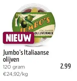 Jumbo Jumbo's Italiaanse olijven aanbieding