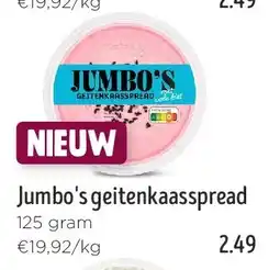 Jumbo Jumbo's geitenkaasspread aanbieding