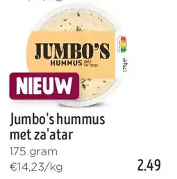 Jumbo Jumbo's hummus met za'atar aanbieding