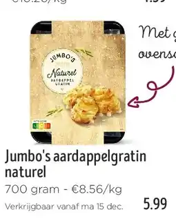 Jumbo Jumbo's aardappelgratin naturel aanbieding