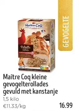 Jumbo Maître Coq kleine gevogelterollades gevuld met kanstanje aanbieding