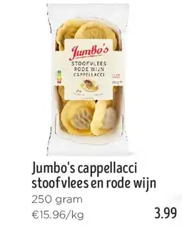 Jumbo Jumbo's cappellacci stoofvlees en rode wijn aanbieding