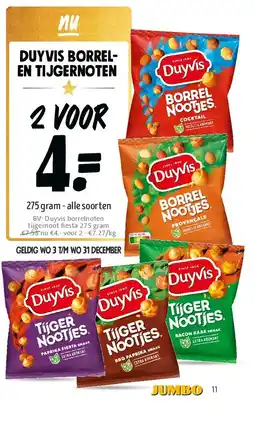 Jumbo Duyvis borrelen tijgernoten aanbieding