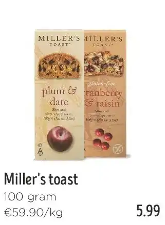Jumbo Miller's toast aanbieding