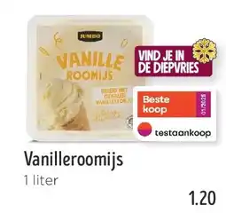Jumbo Vanilleroomijs aanbieding
