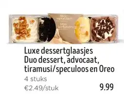 Jumbo Luxe dessertglaasjes Duo dessert, advocaat, tiramusi/speculoos en Oreo aanbieding