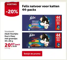 AVEVE Adult Heerlijke Duo's Vlees met groentjes 44 x 85 g aanbieding