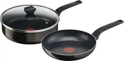 Coolblue Tefal Easy Cook & Clean Poêle à Frire 24cm + Poêle Paysanne avec Couvercle 26cm aanbieding