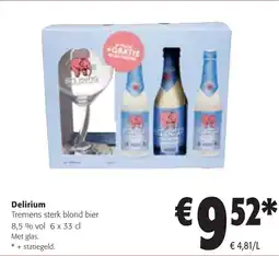 Colruyt Delirium Tremens sterk blond bier 8,5 % vol aanbieding
