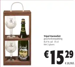 Colruyt Tripel Karmeliet geschenkverpakking 8,4 % vol aanbieding
