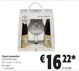 Colruyt Tripel Karmeliet sterk blond bier 8,2 % vol aanbieding