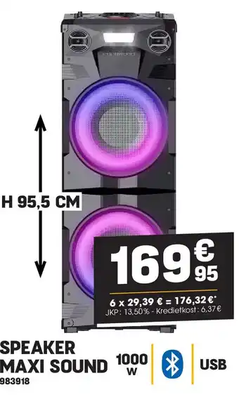 Electro Depot SPEAKER MAXI SOUND aanbieding