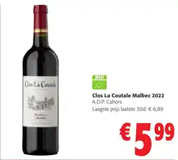 Colruyt Clos La Coutale Malbec 2022 A.O.P. Cahors aanbieding