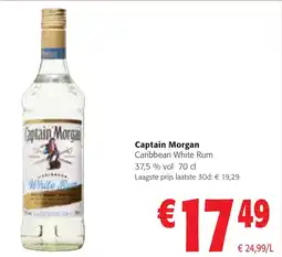 Colruyt Captain Morgan Caribbean White Rum 37.5 % vol aanbieding