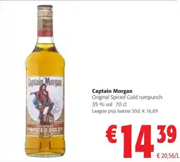 Colruyt Captain Morgan Original Spiced Gold rumpunch 35 % vol aanbieding