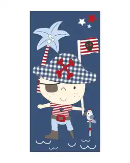 Decathlon MICROVEZELSTRANDDOEK VOOR KINDEREN PIRAAT aanbieding