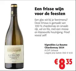 Colruyt Vignobles La Baume Chardonnay 2024 A.O.P. Limoux aanbieding