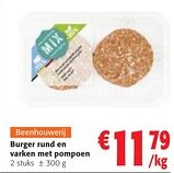 Colruyt Burger rund en varken met pompoen aanbieding