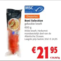Colruyt Boni Selection gekookte kreeft aanbieding