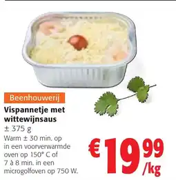 Colruyt Beenhouwerij Vispannetje met wittewijnsaus aanbieding