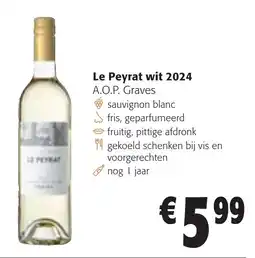 Colruyt Le Peyrat wit 2024 A.O.P. Graves aanbieding