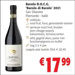 Colruyt Barolo D.O.C.G. 'Barolo di Barolo' 2021 aanbieding
