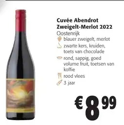 Colruyt Cuvée Abendrot Zweigelt-Merlot 2022 aanbieding