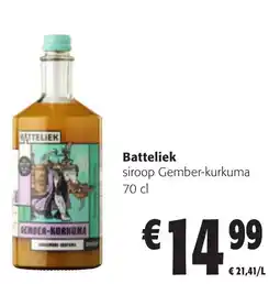 Colruyt Batteliek siroop Gember kurkuma aanbieding