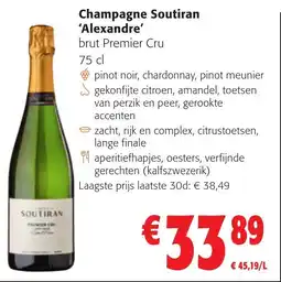 Colruyt Champagne Soutiran Alexandre aanbieding