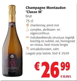 Colruyt Champagne Montaudon Classe M brut aanbieding