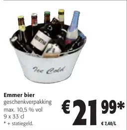 Colruyt Emmer bier geschenkverpakking max. 10,5 % vol aanbieding